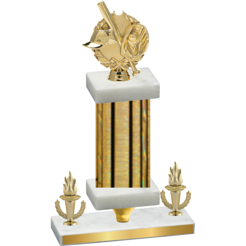 Premium Single Gold Glacier Victory Baseball Trophy