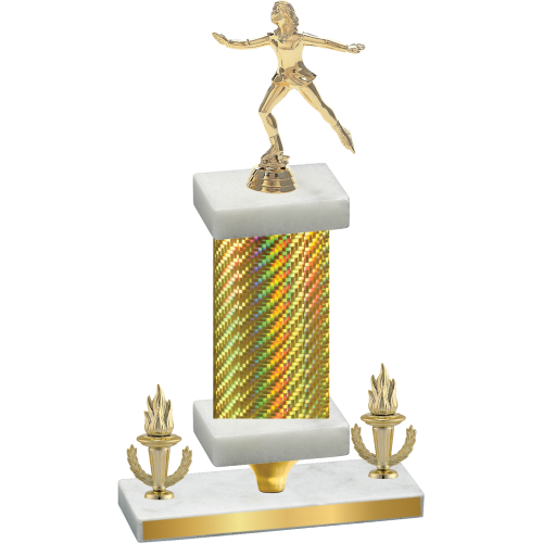 Premium Single Gold Carbon Fiber Victory Skater Trophy
