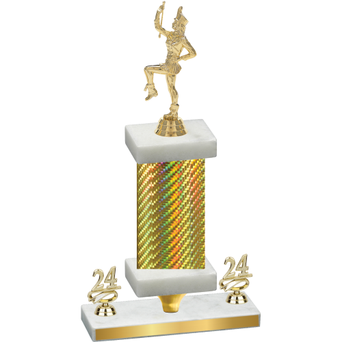 Premium Single Gold Carbon Fiber Year Majorette Trophy