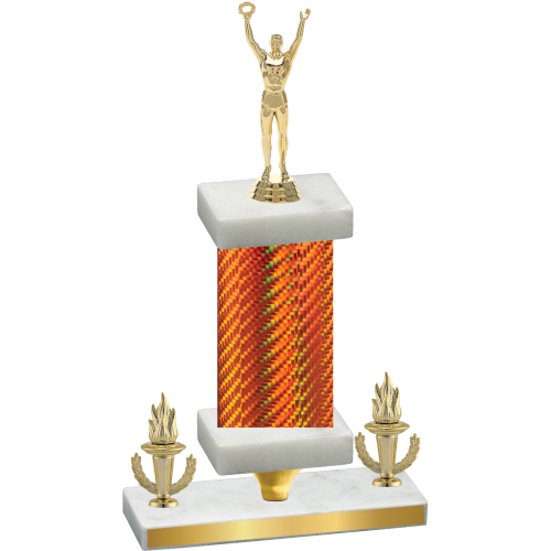 Premium Single Orange Carbon Fiber Victory Victory Trophy