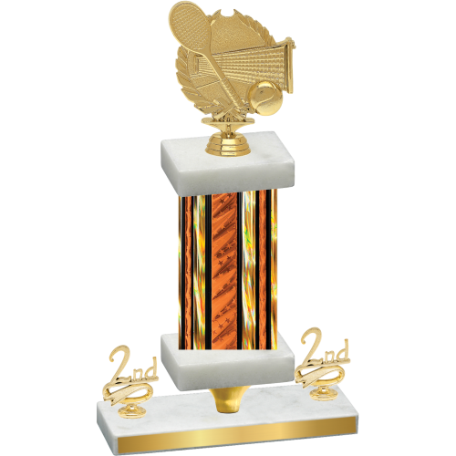 Premium Single Orange Glacier Second Place Tennis Trophy