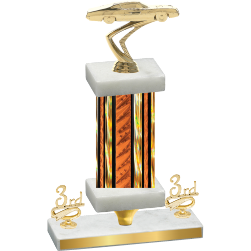 Premium Single Orange Glacier Third Place Cars Trophy