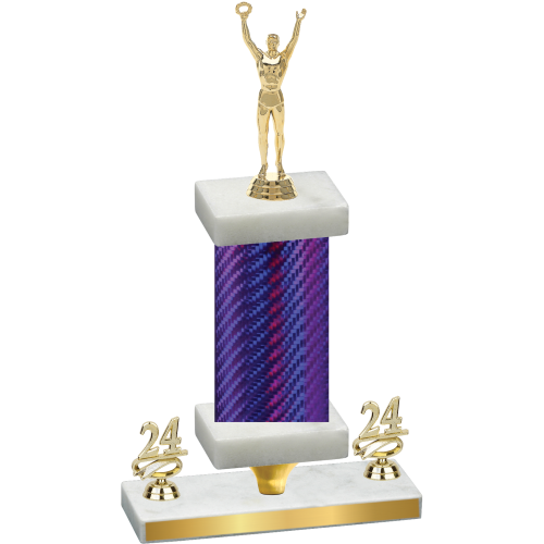Premium Single Purple Carbon Fiber Year Victory Trophy