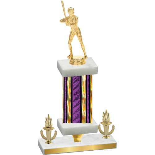 Premium Single Purple Glacier Victory Softball Trophy