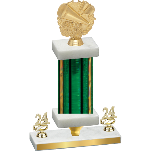 Premium Single Green Glacier Year Cheerleading Trophy