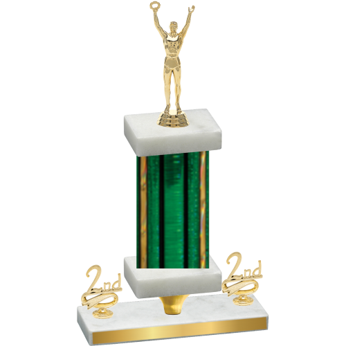 Premium Single Green Glacier Second Place Victory Trophy