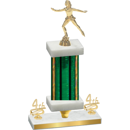 Premium Single Green Glacier Fourth Place Skater Trophy