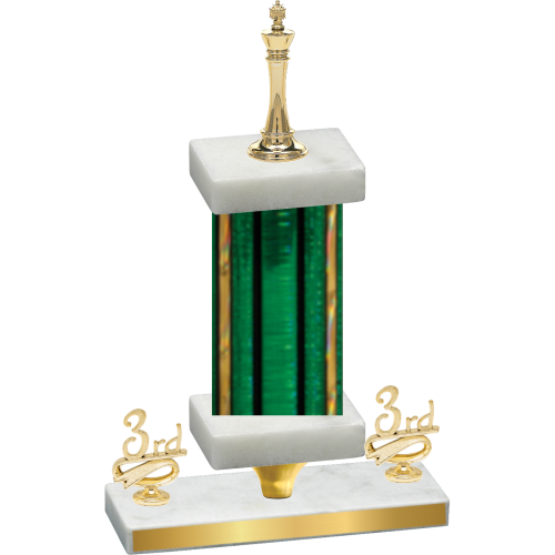 Premium Single Green Glacier Third Place Chess Trophy