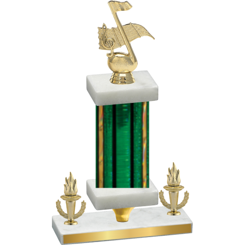 Premium Single Green Glacier Victory Music Trophy