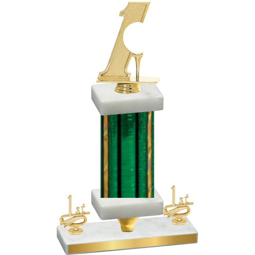 Premium Single Green Glacier First Place Golf Trophy