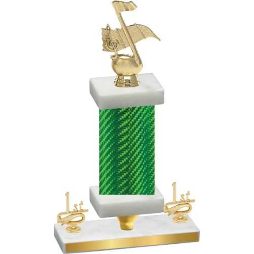 Premium Single Green Carbon Fiber First Place Music Trophy