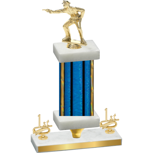 Premium Single Blue Glacier First Place Shooter Trophy