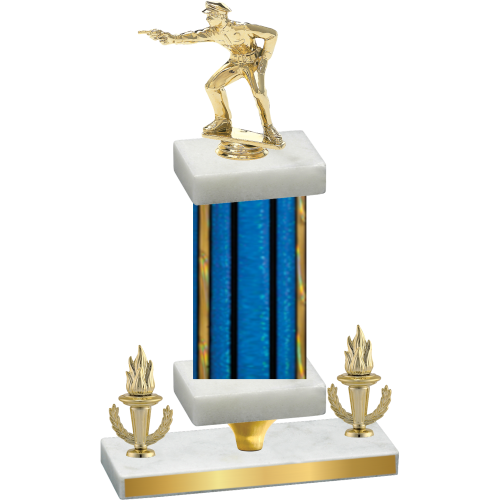 Premium Single Blue Glacier Victory Shooter Trophy