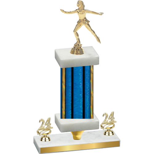 Premium Single Blue Glacier Year Skater Trophy