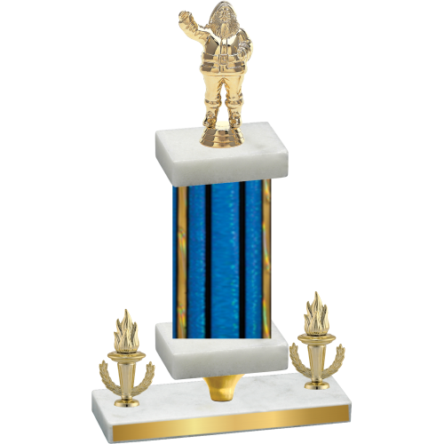 Premium Single Blue Glacier Victory Holiday Trophy
