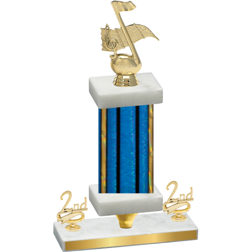 Premium Single Blue Glacier Second Place Music Trophy
