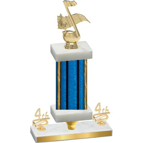 Premium Single Blue Glacier Fourth Place Music Trophy