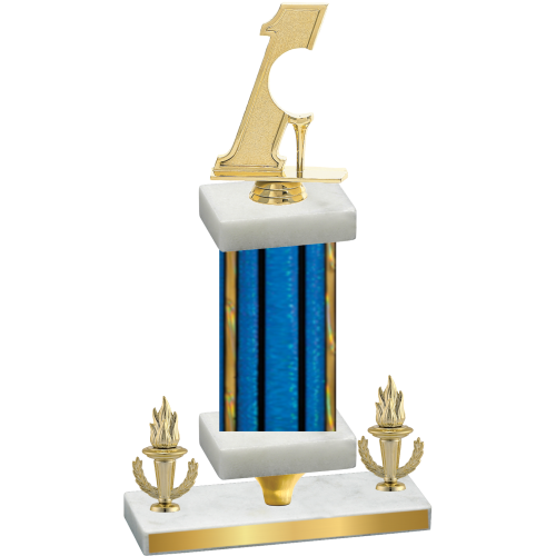 Premium Single Blue Glacier Victory Golf Trophy