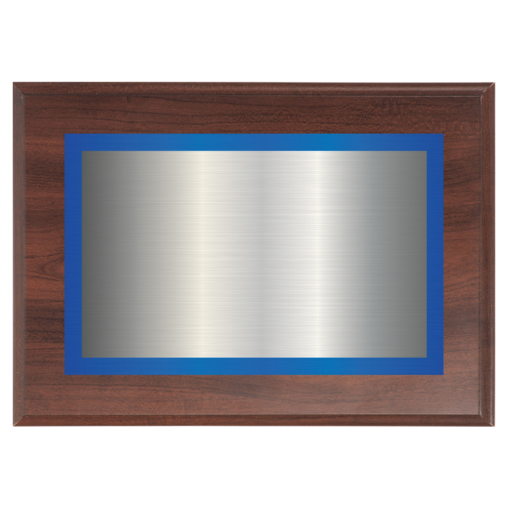 Cherry Two-Toned Full Plate Plaque with Blue Background
