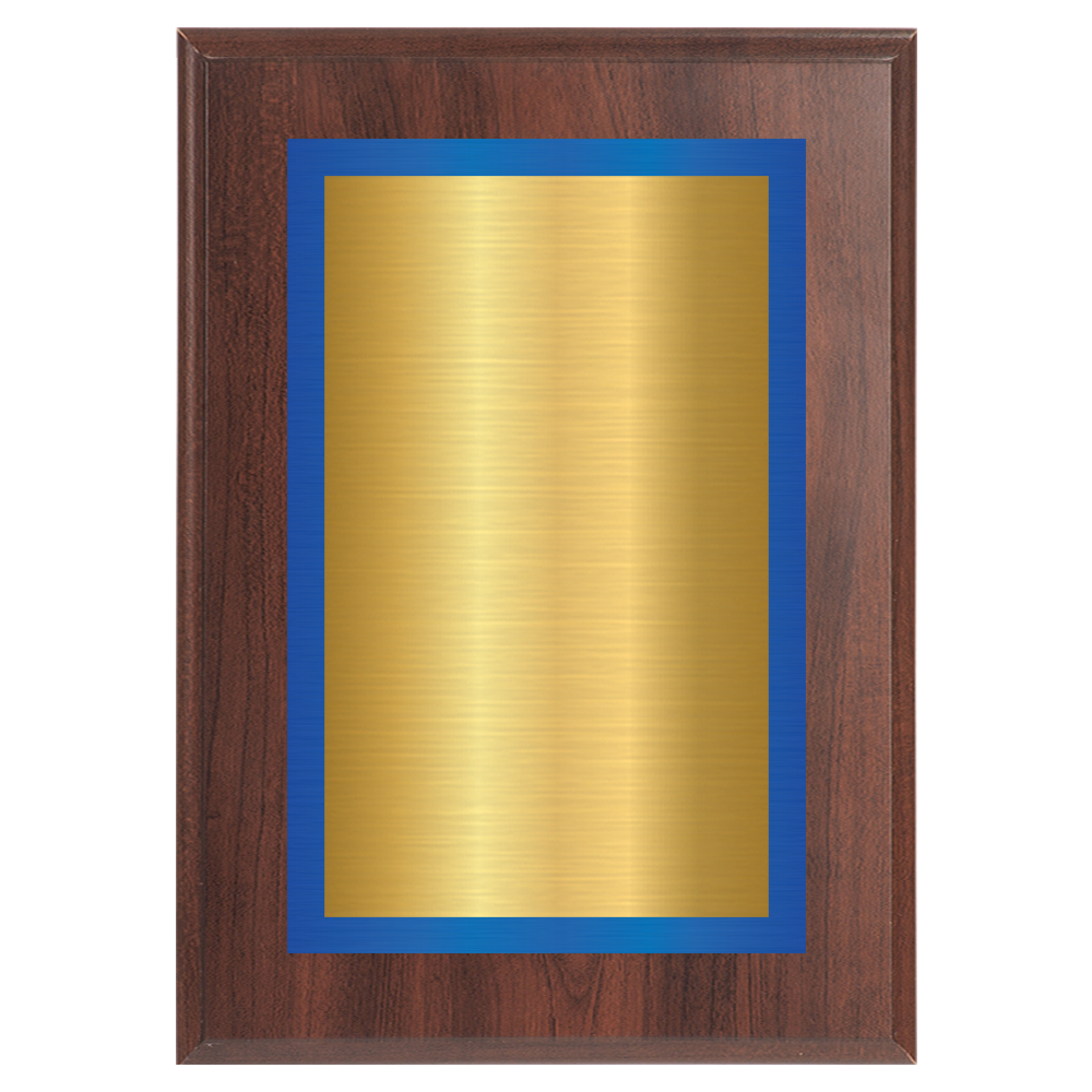 Cherry Two-Toned Full Plate Plaque with Blue Background