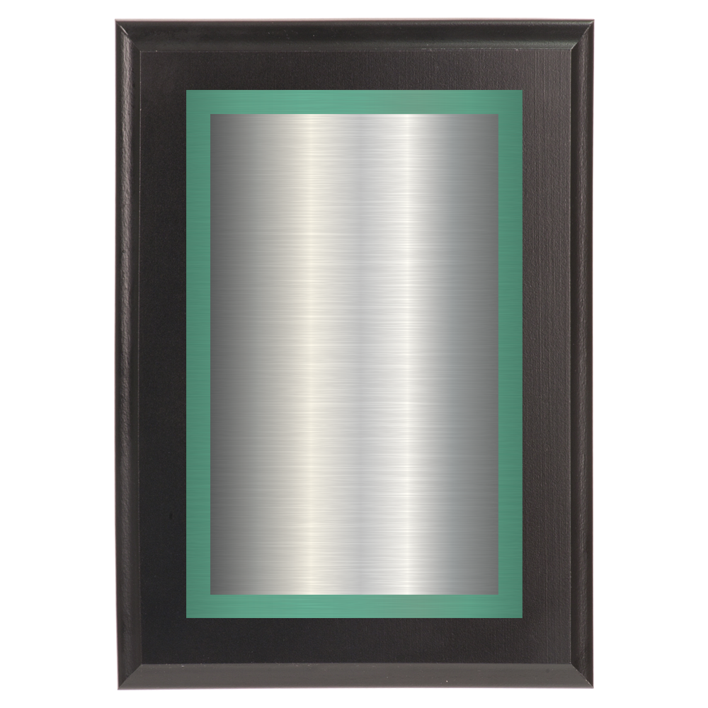 Black Two-Toned Full Plate Plaque with Green Background
