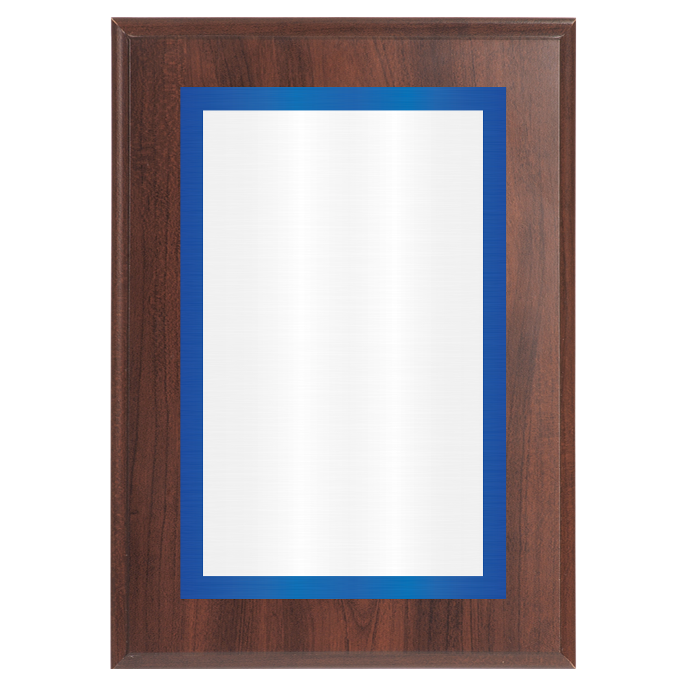 Cherry Two-Toned Full Plate Plaque with Blue Background