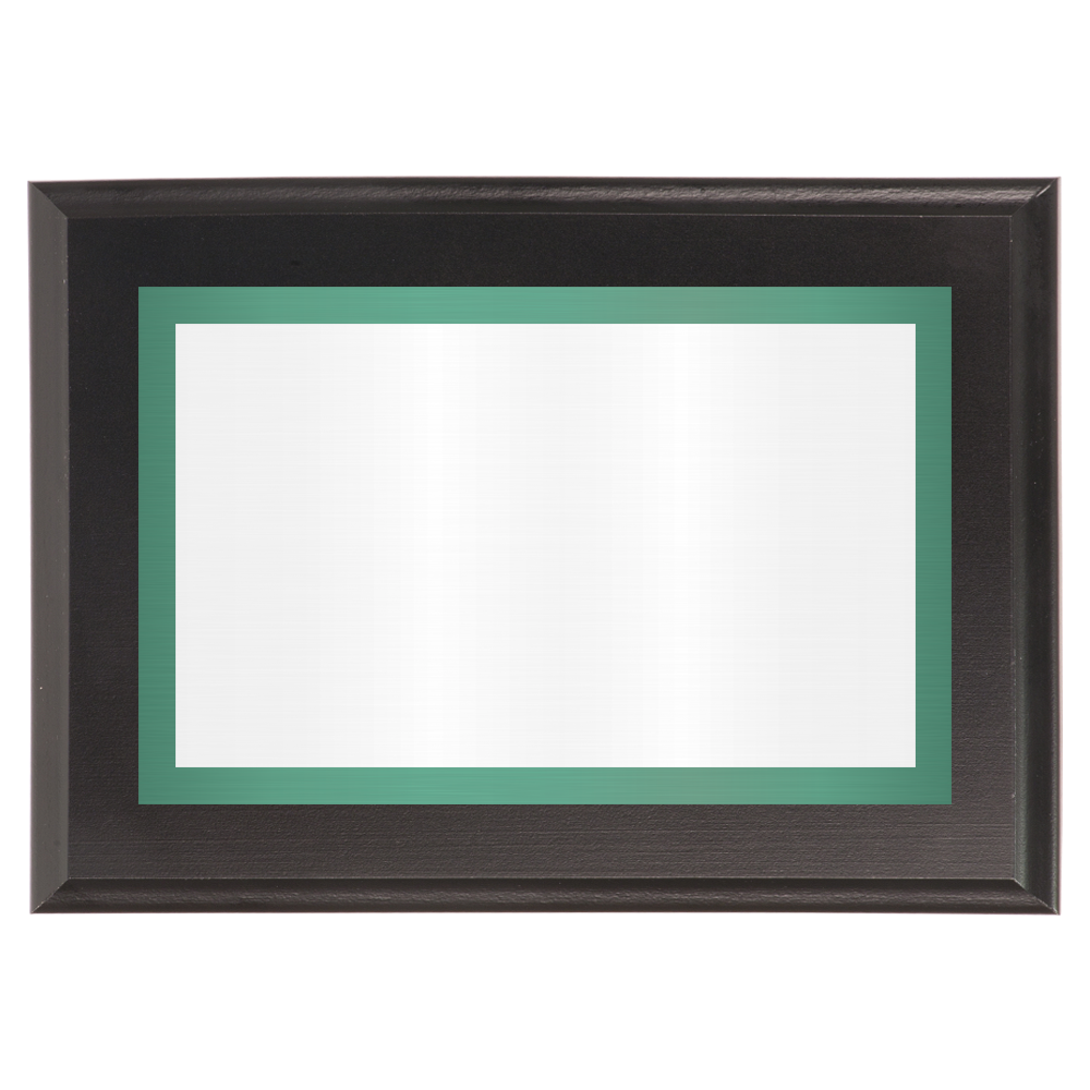 Black Two-Toned Full Plate Plaque with Green Background