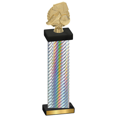 Single Silver Carbon Fiber Soccer Trophy