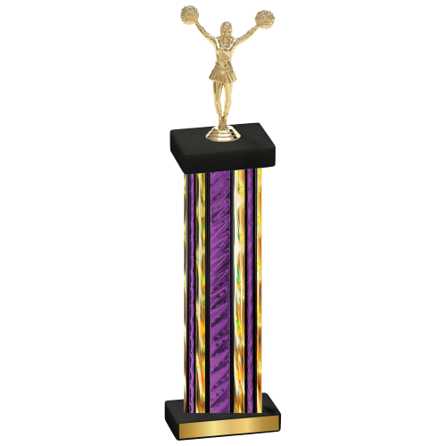 Single Purple Glacier Cheerleading Trophy