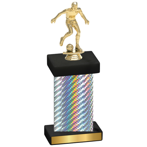 Single Silver Carbon Fiber Soccer Trophy