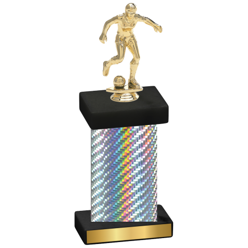 Single Silver Carbon Fiber Soccer Trophy