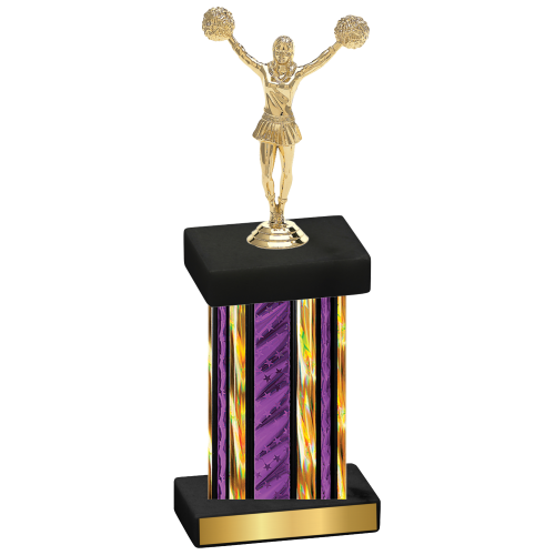 Single Purple Glacier Cheerleading Trophy
