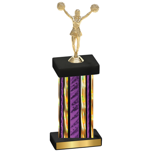 Single Purple Glacier Cheerleading Trophy