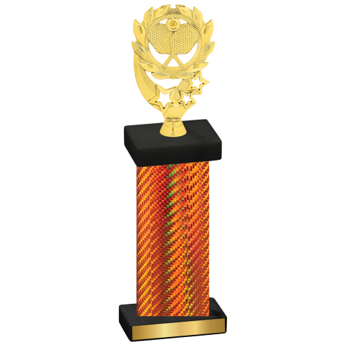 Single Orange Carbon Fiber Pickleball Trophy