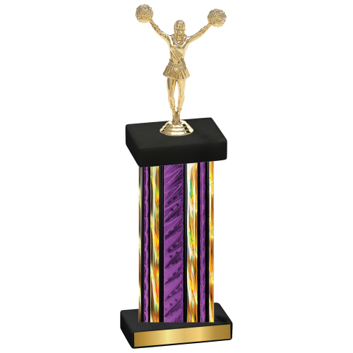 Single Purple Glacier Cheerleading Trophy