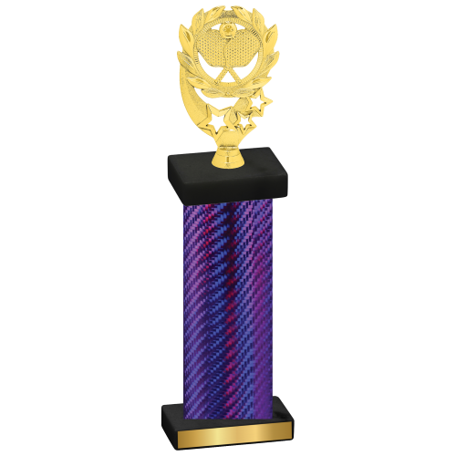 Single Purple Carbon Fiber Pickleball Trophy