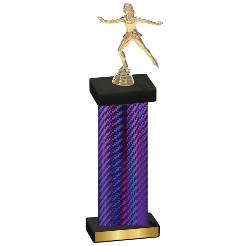 Single Purple Carbon Fiber Skater Trophy