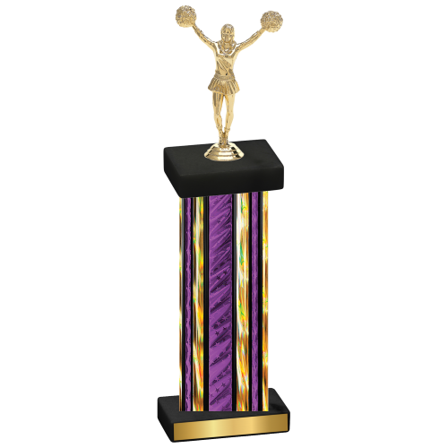 Single Purple Glacier Cheerleading Trophy