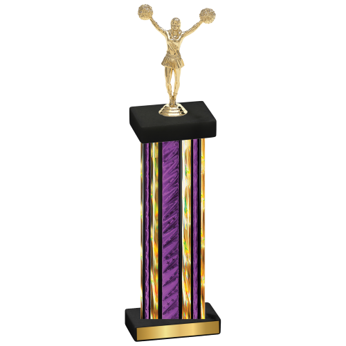 Single Purple Glacier Cheerleading Trophy