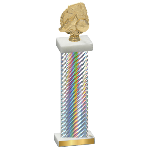 Single Silver Carbon Fiber Soccer Trophy
