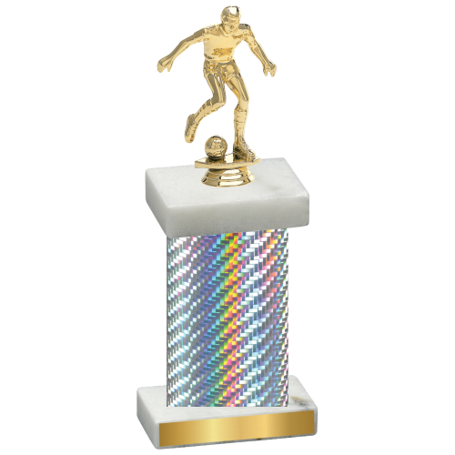 Single Silver Carbon Fiber Soccer Trophy