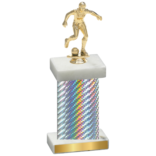 Single Silver Carbon Fiber Soccer Trophy