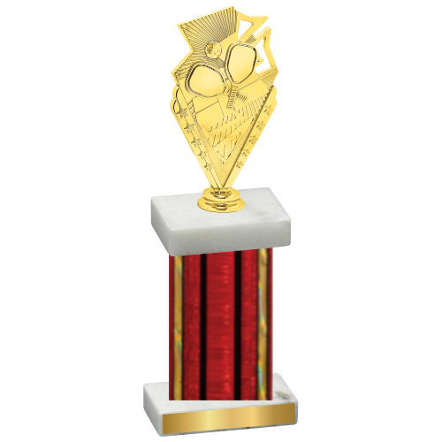 Single Red Glacier Pickleball Trophy