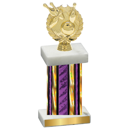 Single Purple Glacier Bowling Trophy