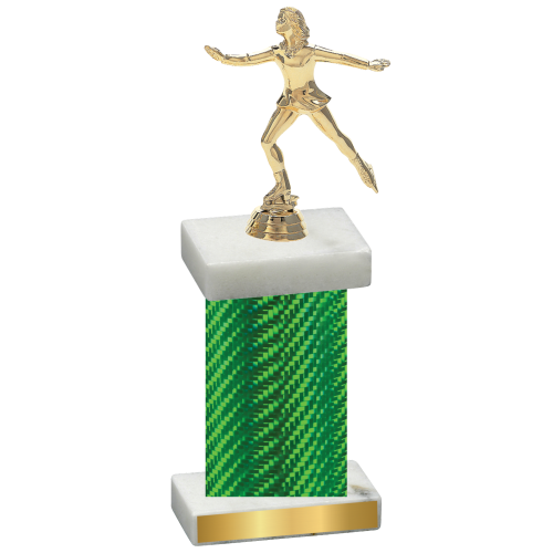 Single Green Carbon Fiber Skater Trophy