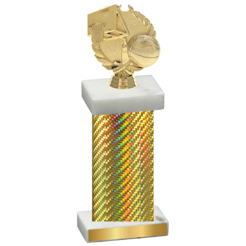 Single Gold Carbon Fiber Basketball Trophy