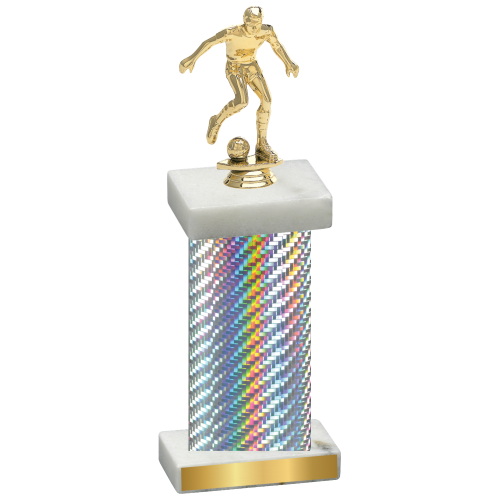 Single Silver Carbon Fiber Soccer Trophy