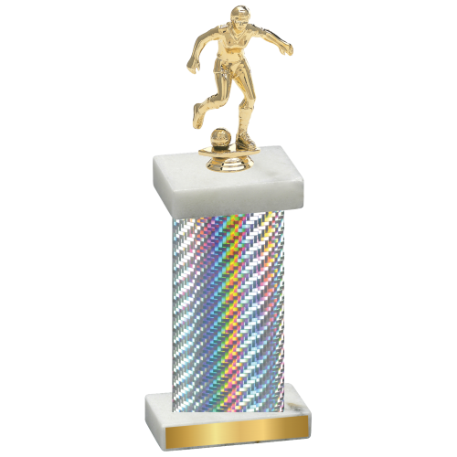 Single Silver Carbon Fiber Soccer Trophy