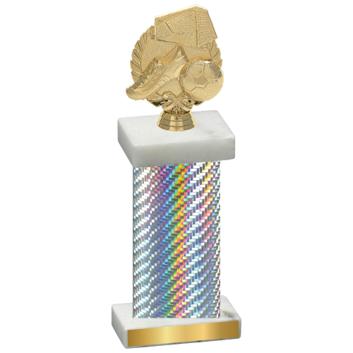 Single Silver Carbon Fiber Soccer Trophy