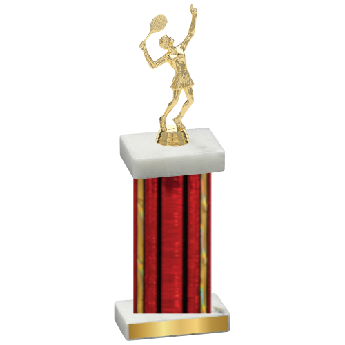 Single Red Glacier Tennis Trophy